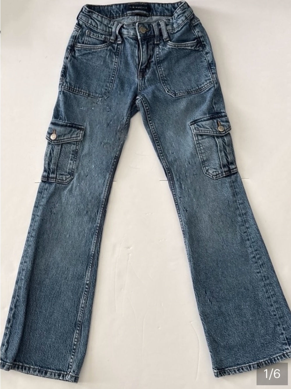 Aeropostale Blue Flare Cargo Jeans size 000R
